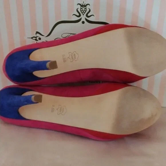 Footcandy Color Block Platform Heels - Picture 8 of 13